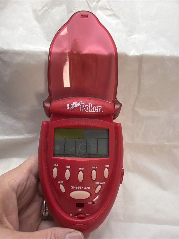 Radica Lighted Poker Electronic Handheld Game  2003 - Tested & Works
