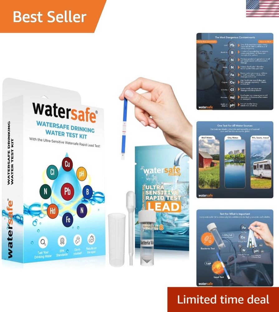 Comprehensive Water Testing Kit for Lead, Bacteria & More – Lab-Accurate Results