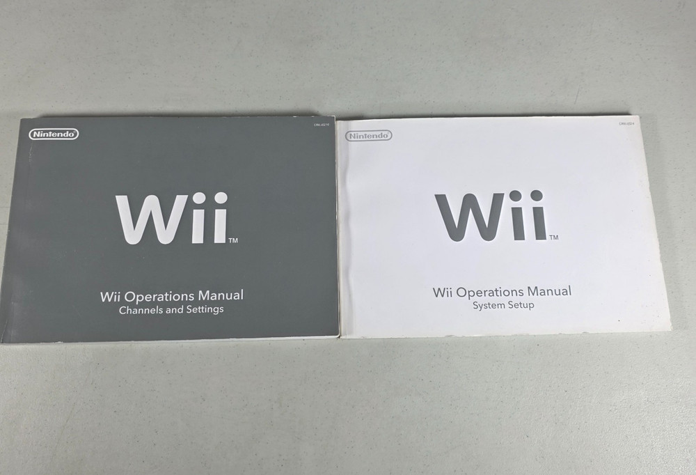Nintendo Wii Operations Manual • Channels & Settings + System Setup Books