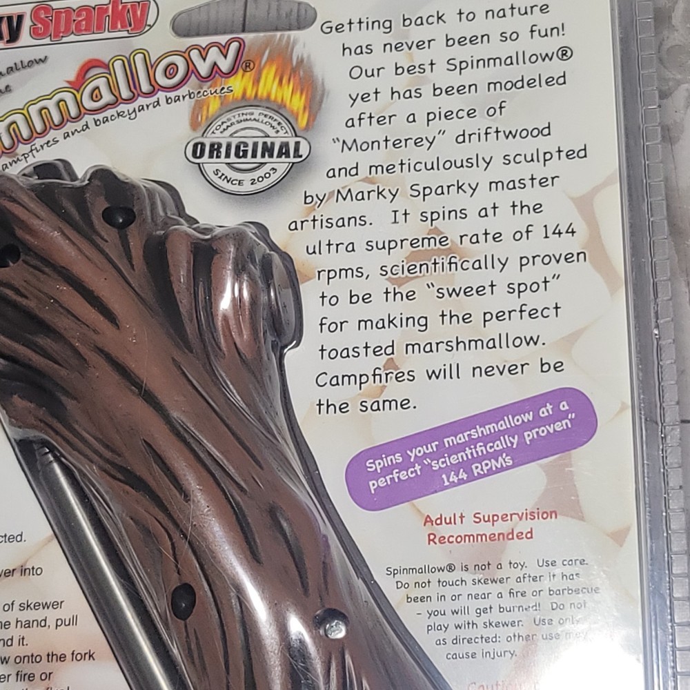 Spinmallow 27” Motorized Spinning BBQ Skewer Marshmallow Roasting Fork S’mores