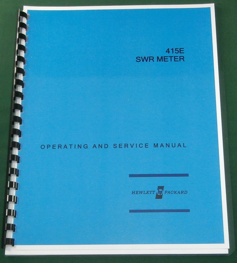 HP 415E Operating & Service Manual: w/11"X17" Foldouts & Protective Covers