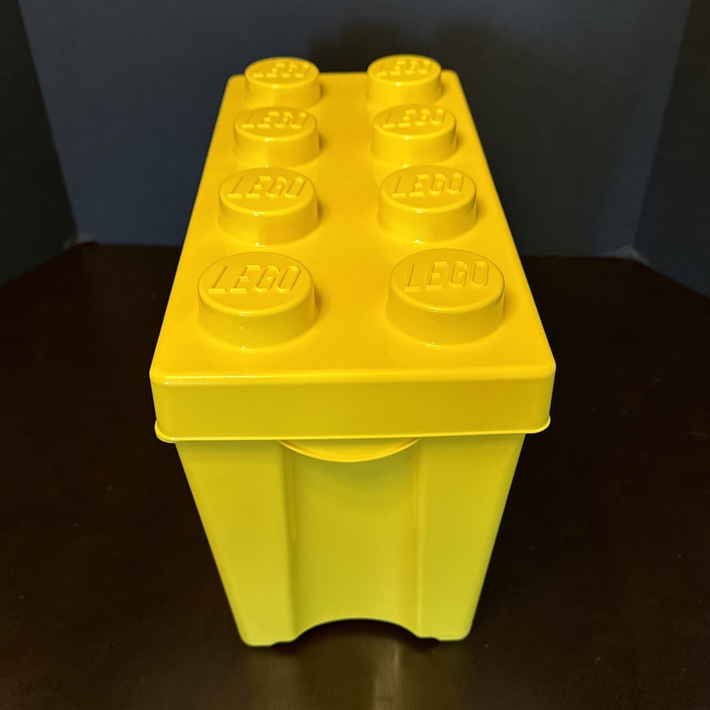 LEGO EMPTY Box & Lid ONLY CLASSIC Large 8 Stud Yellow Brick Storage Container