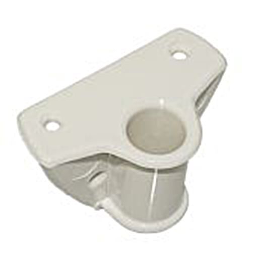 Side Mount Socket Plate White Plastic 19mm Diameter
