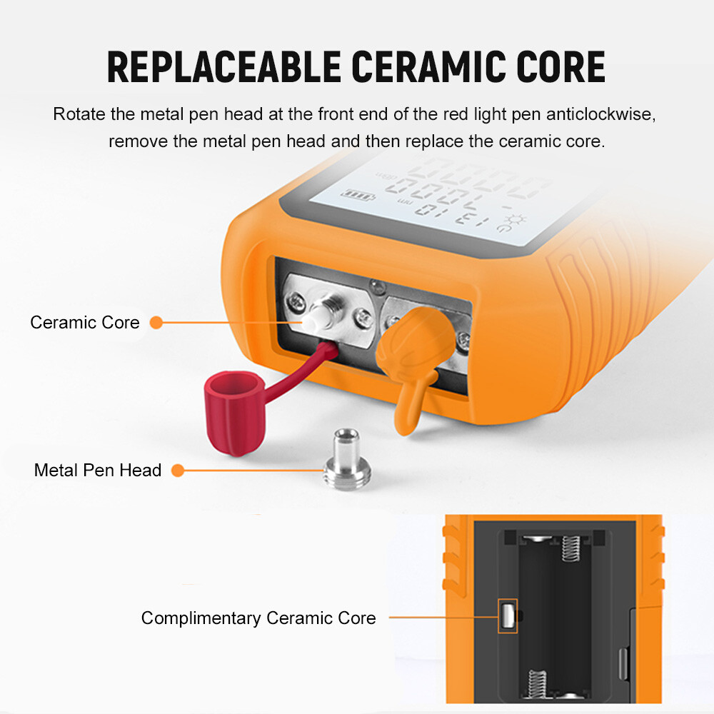 Handed Digital Optical Meter Network Cable Test W/ 5km Red Light O7U2