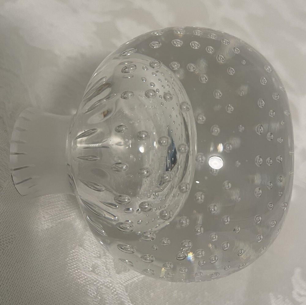 Vintage Clear Controlled Bubbles Perfume Bottle READ