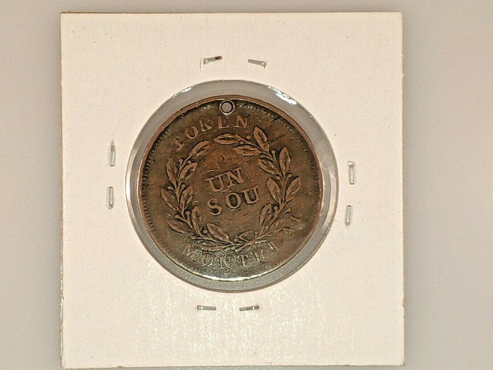 1838 Canadian Bouquet Sous Token