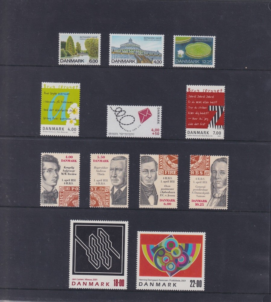 Denmark 2001 Year set MNH** in folder