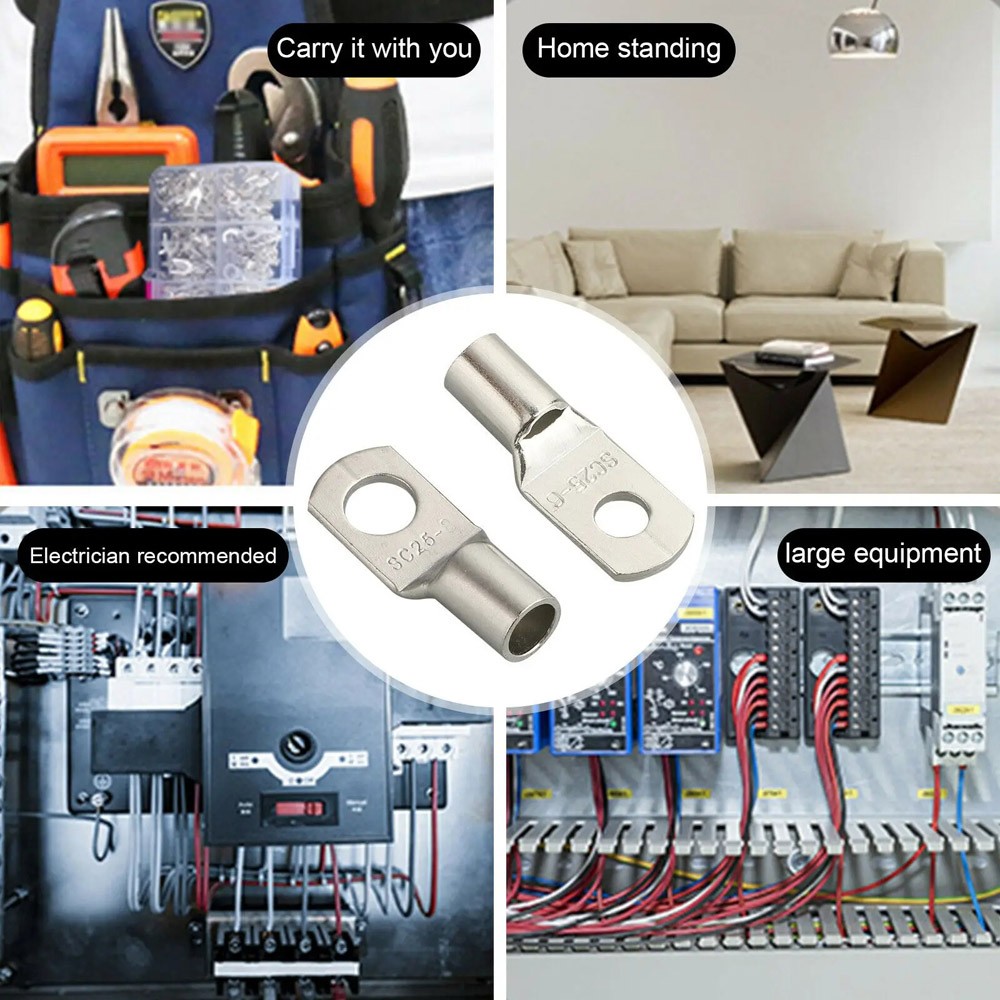 280PCS Car Copper Lug Ring Terminals Cable Electrical Wire Crimp Connectors Kit