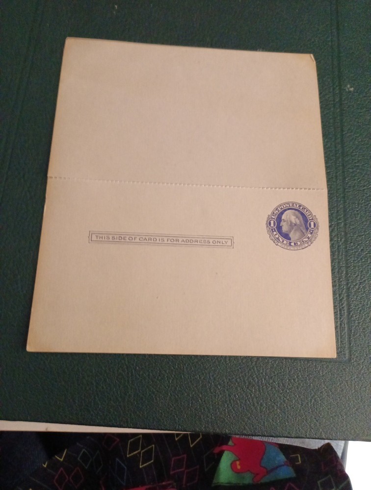 US Postal Reply Card UY5    Mint Rare 1910