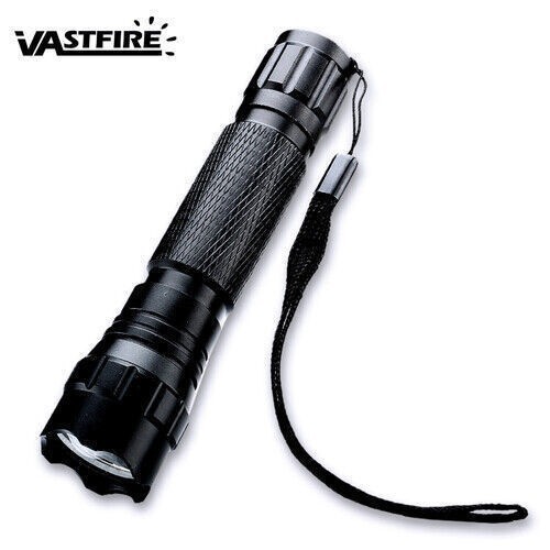 Hunting LED Flashlight Night White Light QD Release Side 20mm Rail Mount Torch