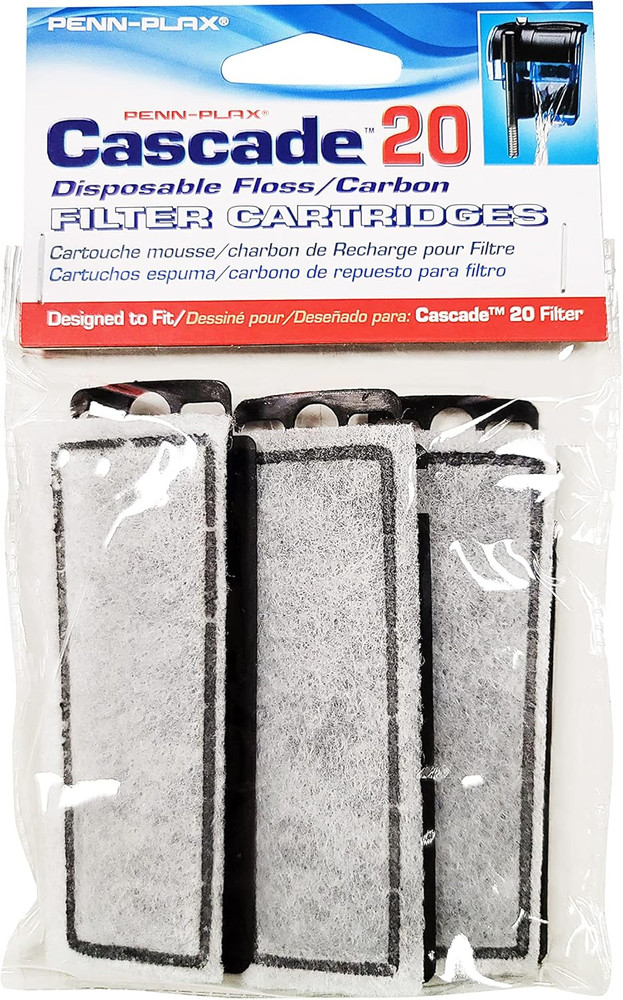 CPF6C3 Cascade Hang-On Power Filter Replacement Cartridges - Pack Of