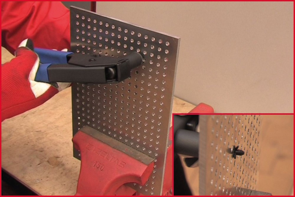 150.9650 plastic riveter set with rivets, 41 pieces