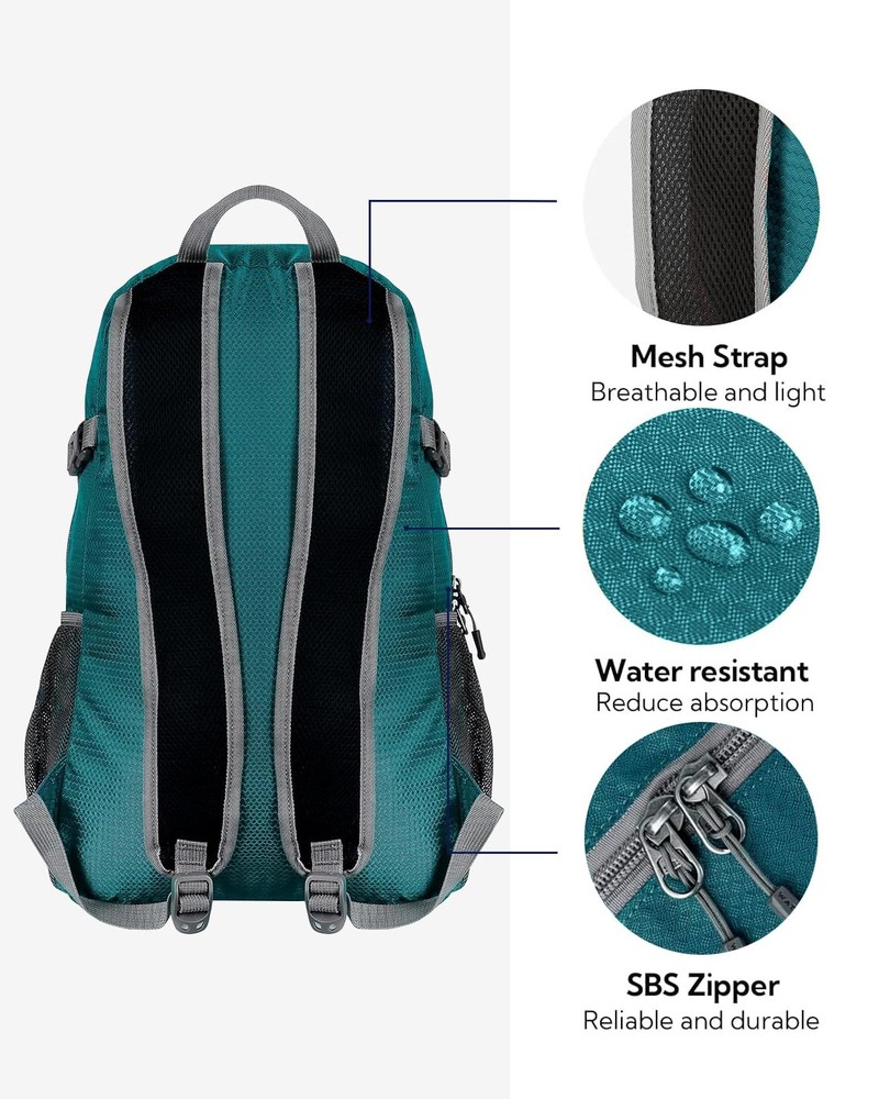 Small Lightweight Packable Backpack 20l Ultra Light Foldable Travel Hiking Ca...