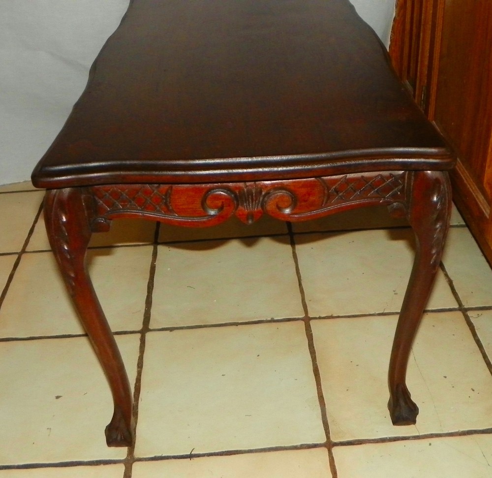 Solid Walnut Carved Coffee Table (CT50)