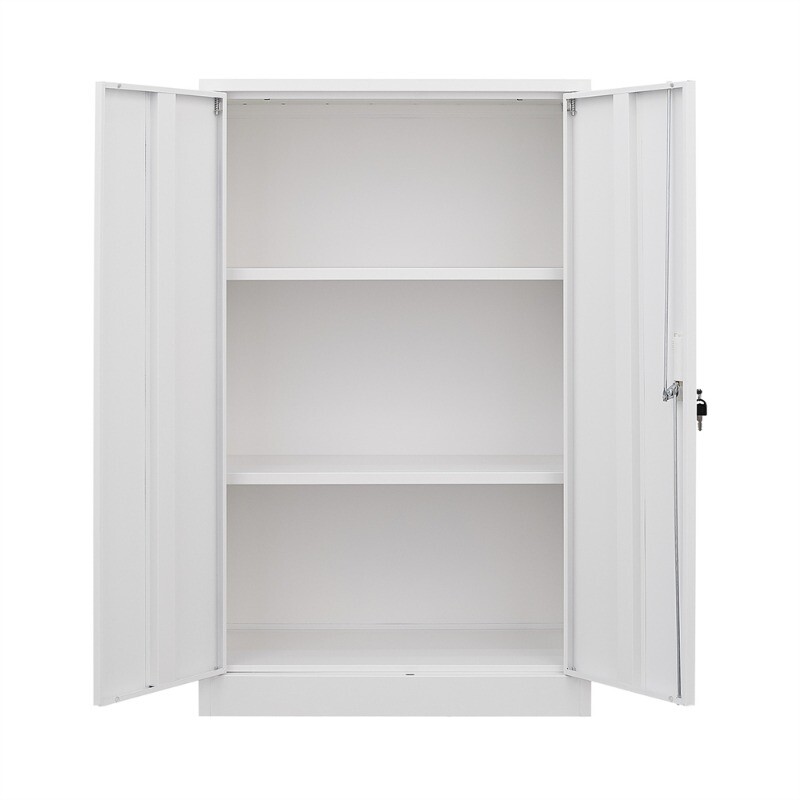 Metal Storage Cabinet with Locking Doors and Adjustable Shelf, Folding Cabinet