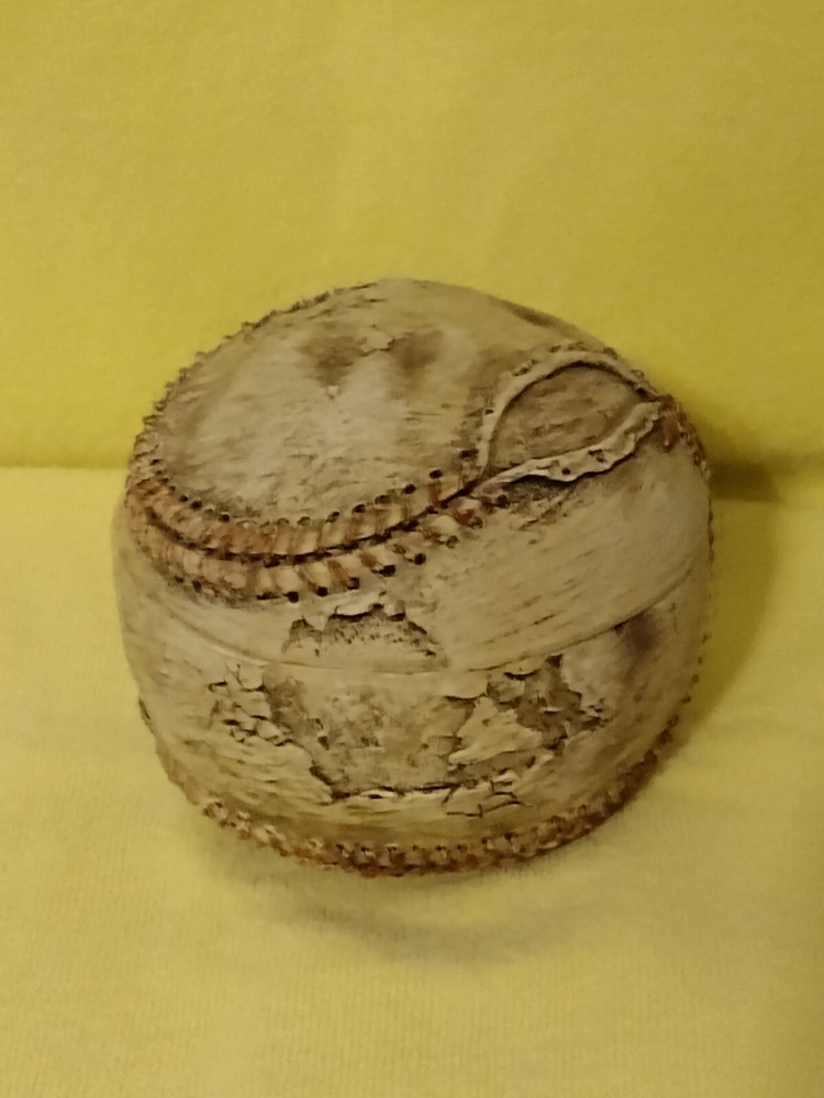 Softball decorative container For Storage, Holds, Keys, Coins Whatever. Nice