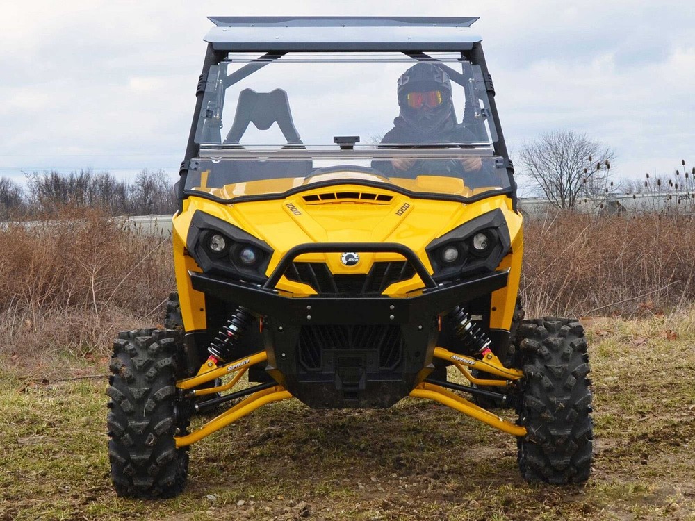 SuperATV Scratch Resistant Flip Windshield for Can-Am Commander 800 / 1000 / Max