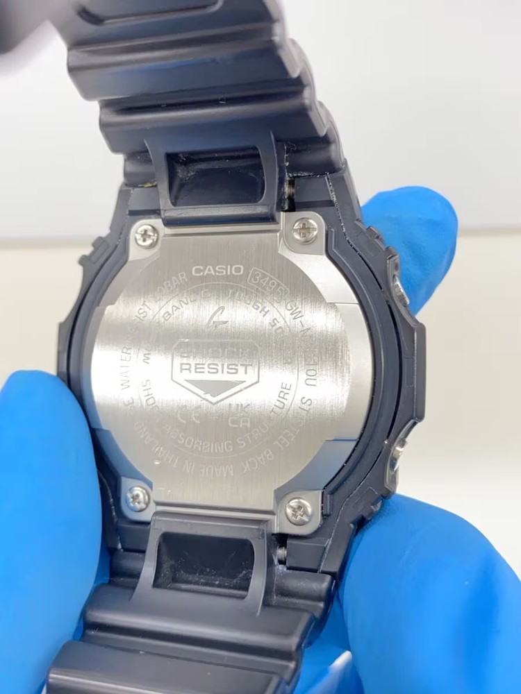 CASIO Solar Wristwatch G SHOCK Digital Rubber BLK BLK Plastic