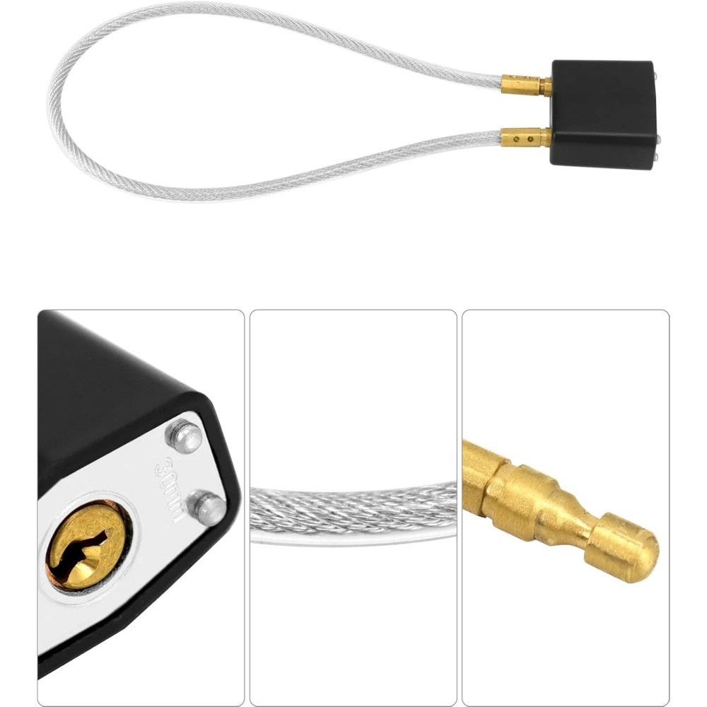 Helmet Security Lock for Motorcycle 2 Pack Keyed Alike with Protective Cover