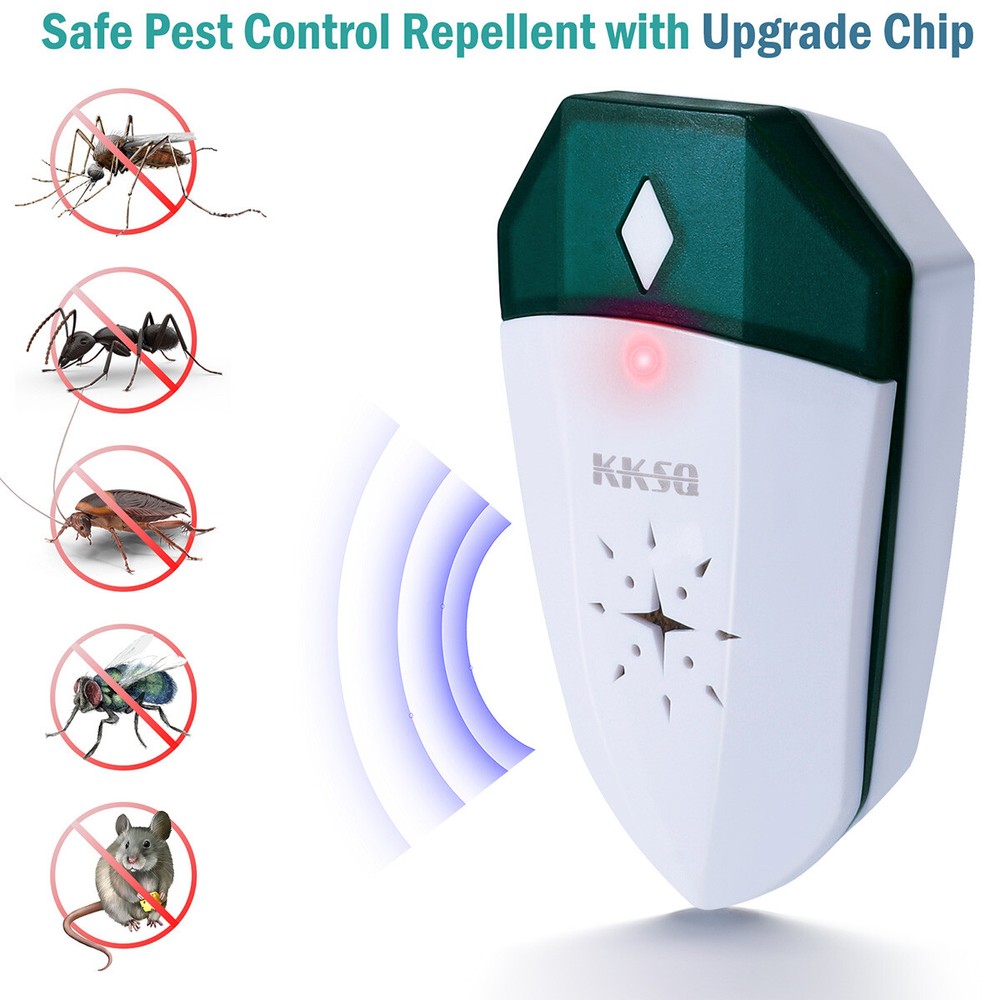 Pest Deterrent Bed Bug Flea Repeller Ultrasonic Rat Mites Spider Roaches Reject