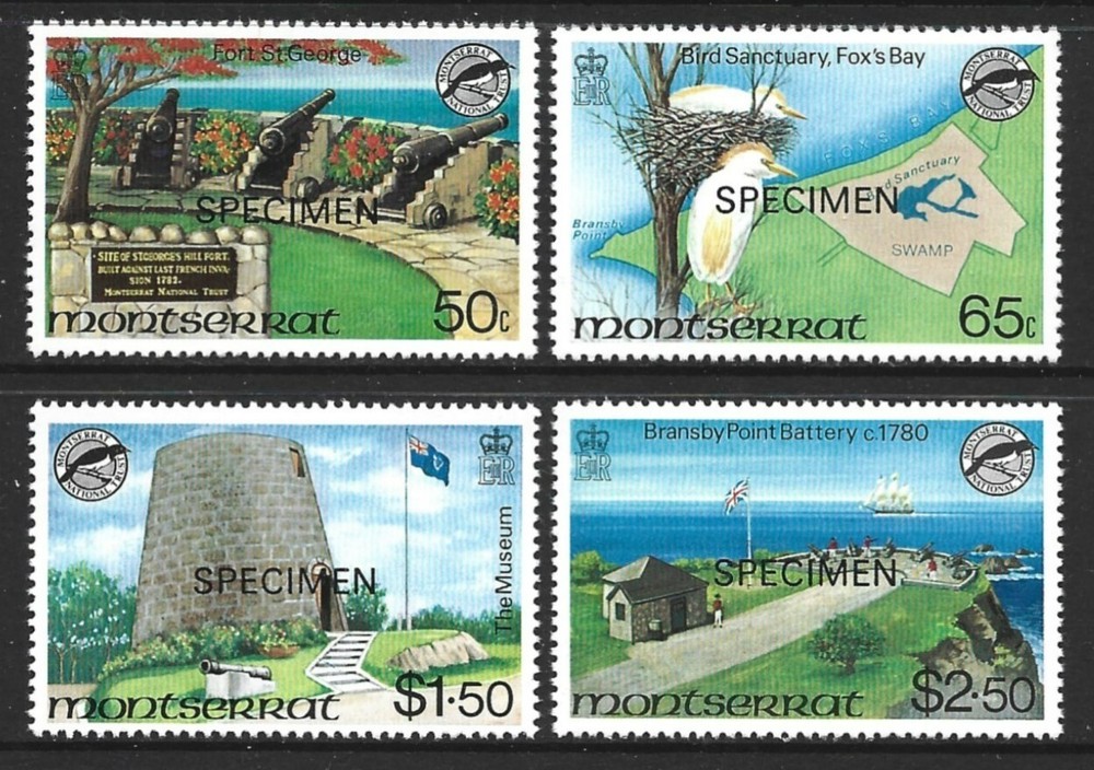 MONTSERRAT 1981 NATIONAL TRUST SPECIMEN SET MINT