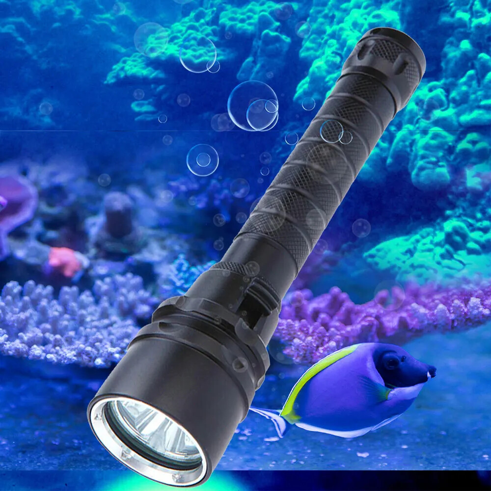 Diving Flashlight 3LED Scuba Dive Torch 300M Deep Underwater Waterproof Lantern