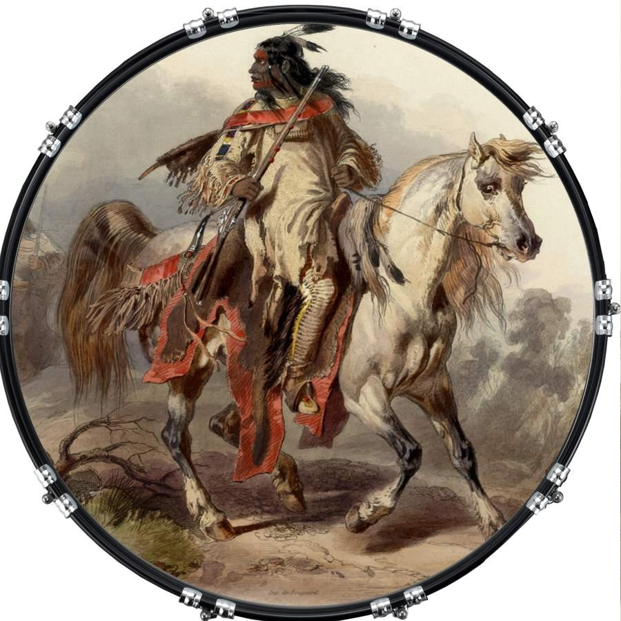 20" Custom Bass Kick Drum Front Head Graphic Graphical Warrior