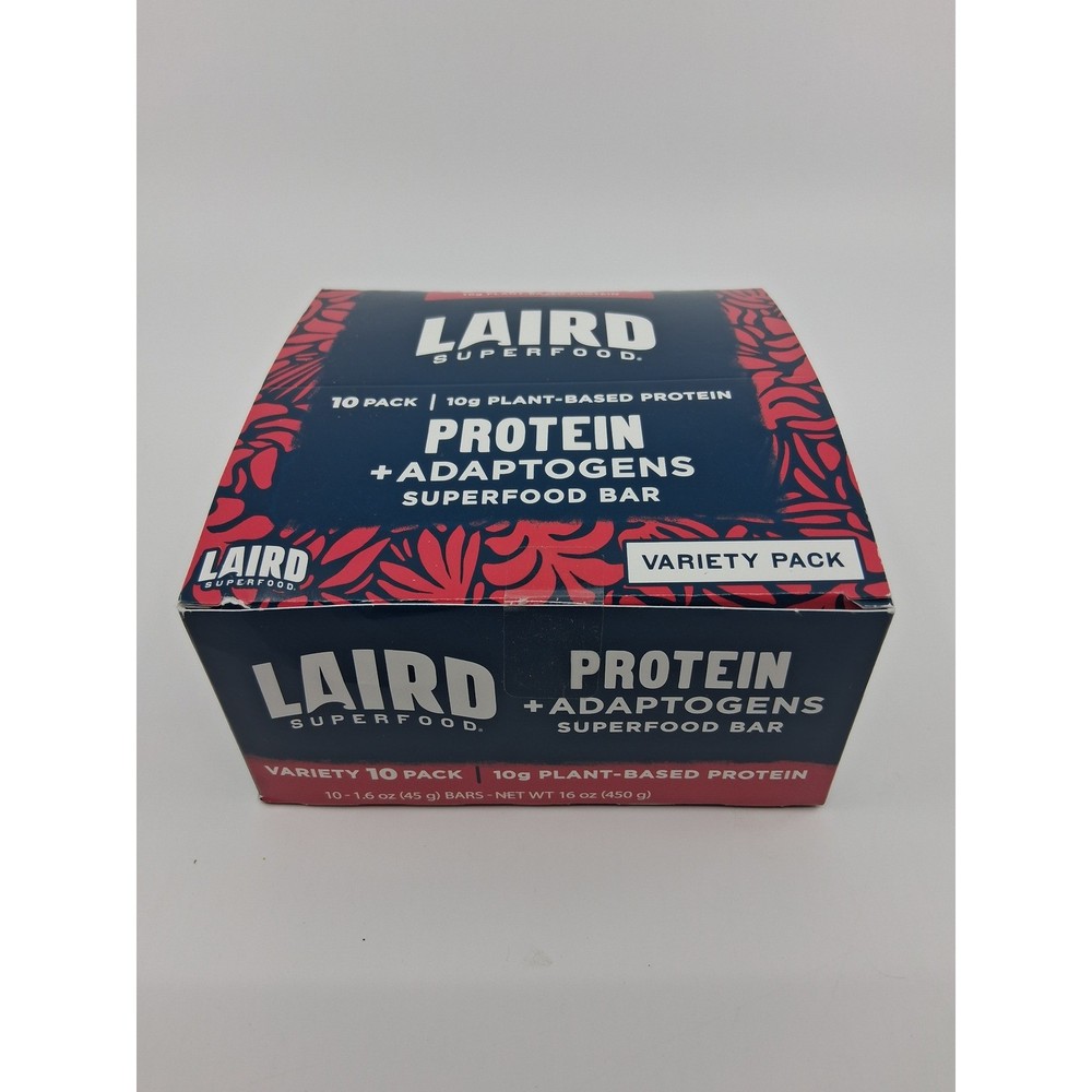 Laird Protein + Adaptogen Bars - Variety Pack 1 box/10 Bars