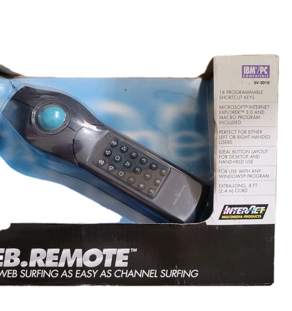 Interact Web.Remote Internet Surfing Remote Control Ball Mouse PC SV-2010 - NIB