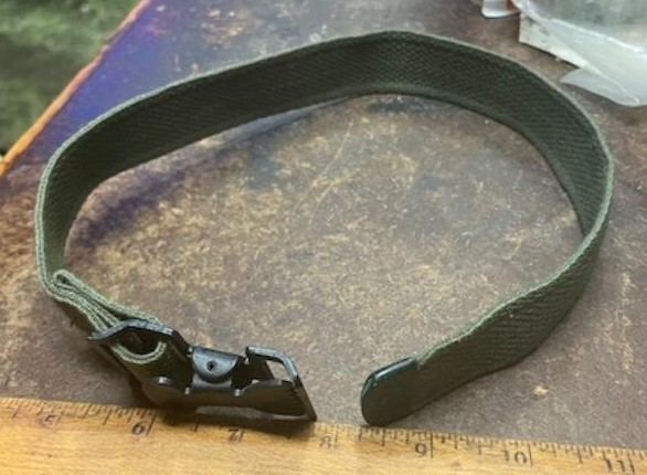 Web Strap with Steel Buckle & Brass Tip (NOS)
