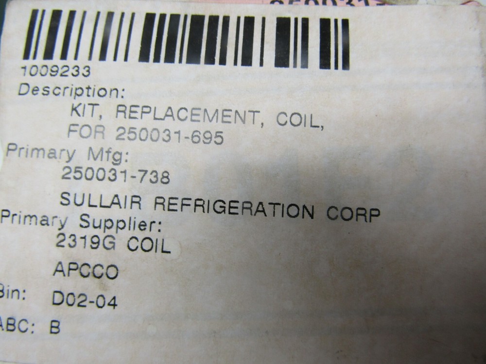 Sullair 250031-738 Coil 120V