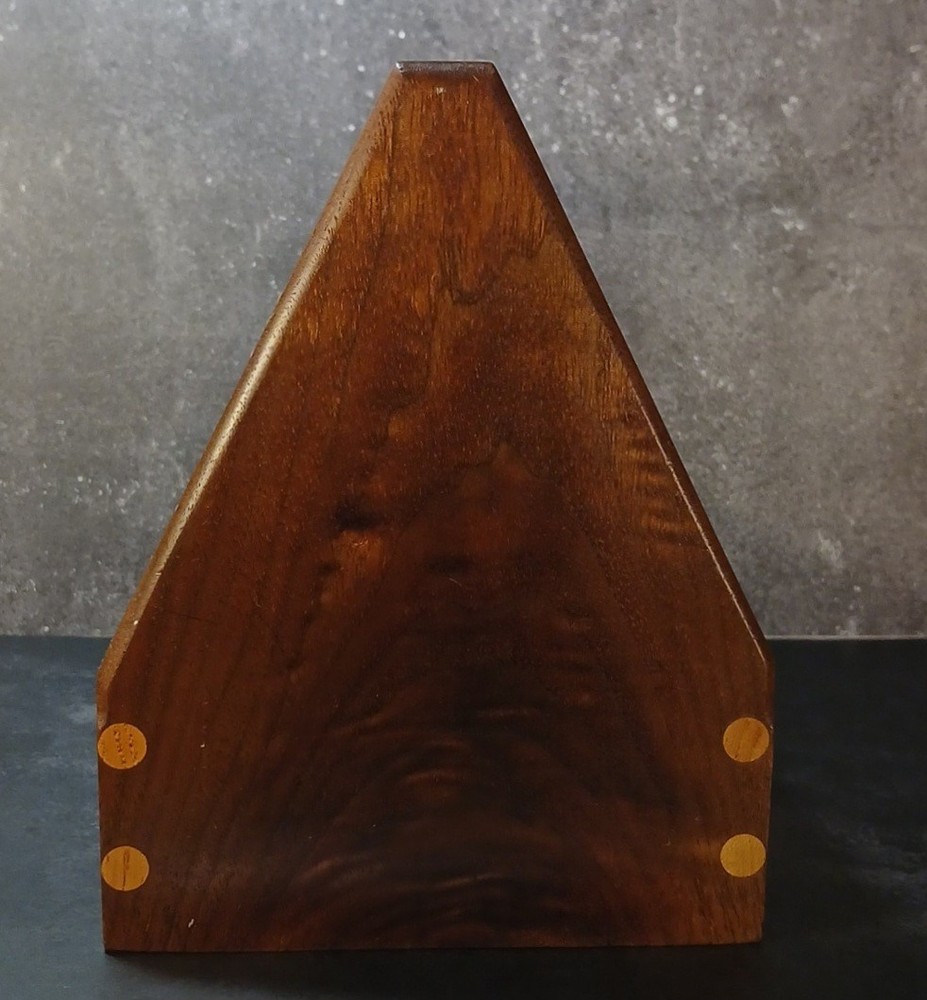Vintage Walnut Tool Caddy/Tote With Dowel Handle • Primitive