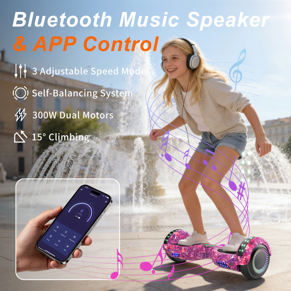 Commugo Hoverboard Bluetooth All Terrain Hover Board LED APP Control UL 2272