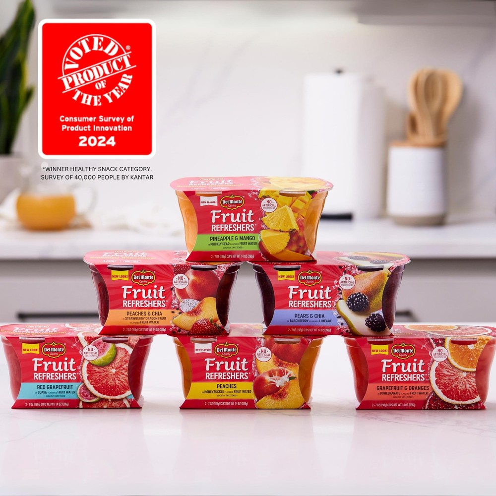 Del Monte Fruit Refreshers Grapefruit and Oranges 12 Pack Fruit Cups 7oz
