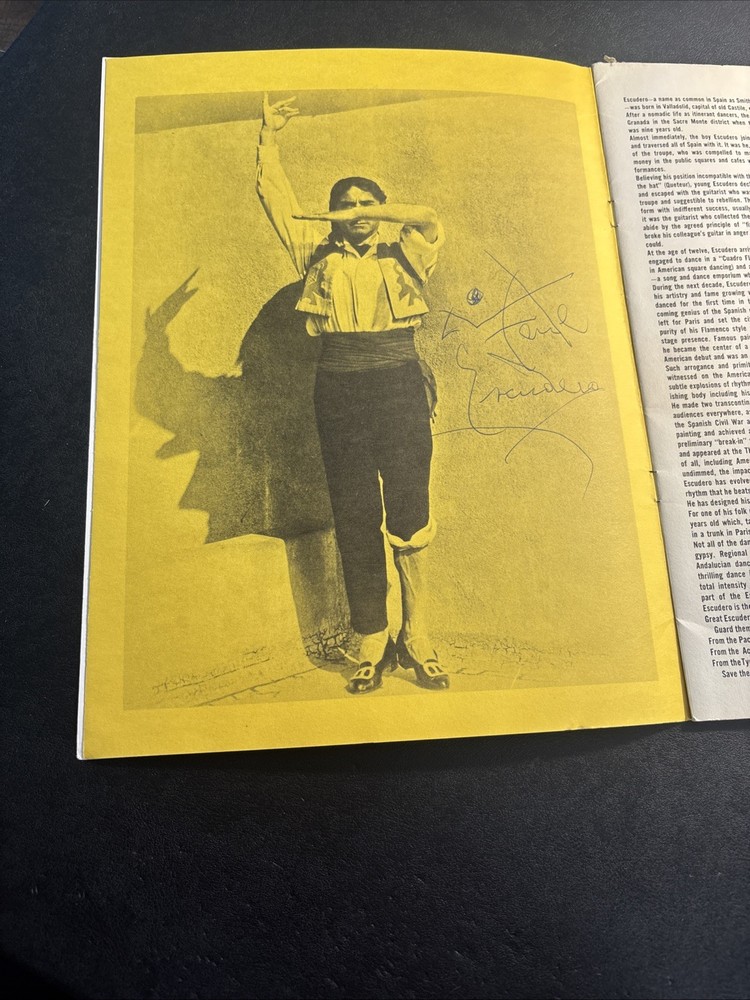 Vintage Vicente Escudero Spanish Ballet Signed Program Multi Autograph