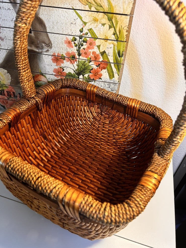 Easter Basket Or Home Decor Basket. Square Quality Solid 11 X 11.