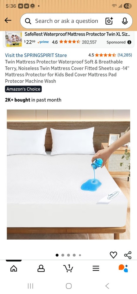 Springspirit Twin Mattress Protector