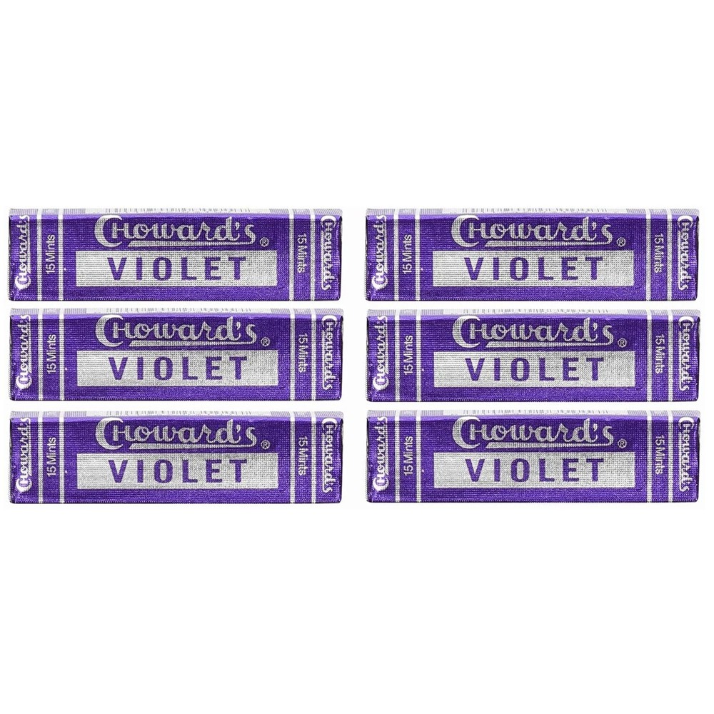 Choward’s Violet Mints Old Fashioned Candy Nostalgia 6 Pack Rolls