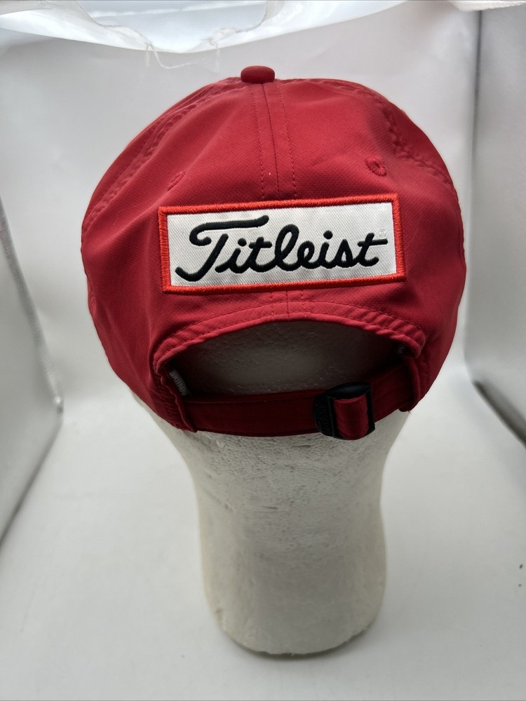 Titleist FJ Pro V1 Red Adjustable Strapback Golf Hat Cap Adjustable