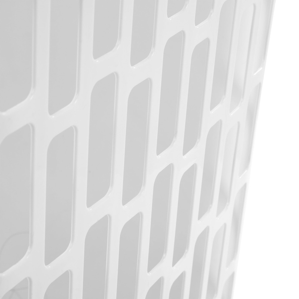 3 pack Rectangular Open Plastic Hamper Narrow Spaces White Adult