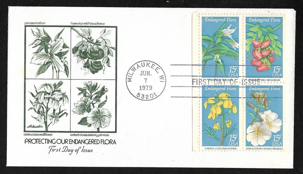 #1786a 15c Endangered Flora - Artmaster FDCB4