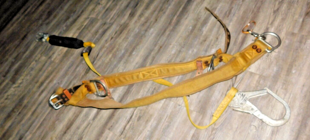 Bashlin Industries Lineman Climbing Belt, and Fall Restraint Strap, 11/32