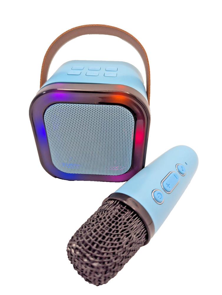 Colorful Сompact Karaoke System. Wireless microphone.
