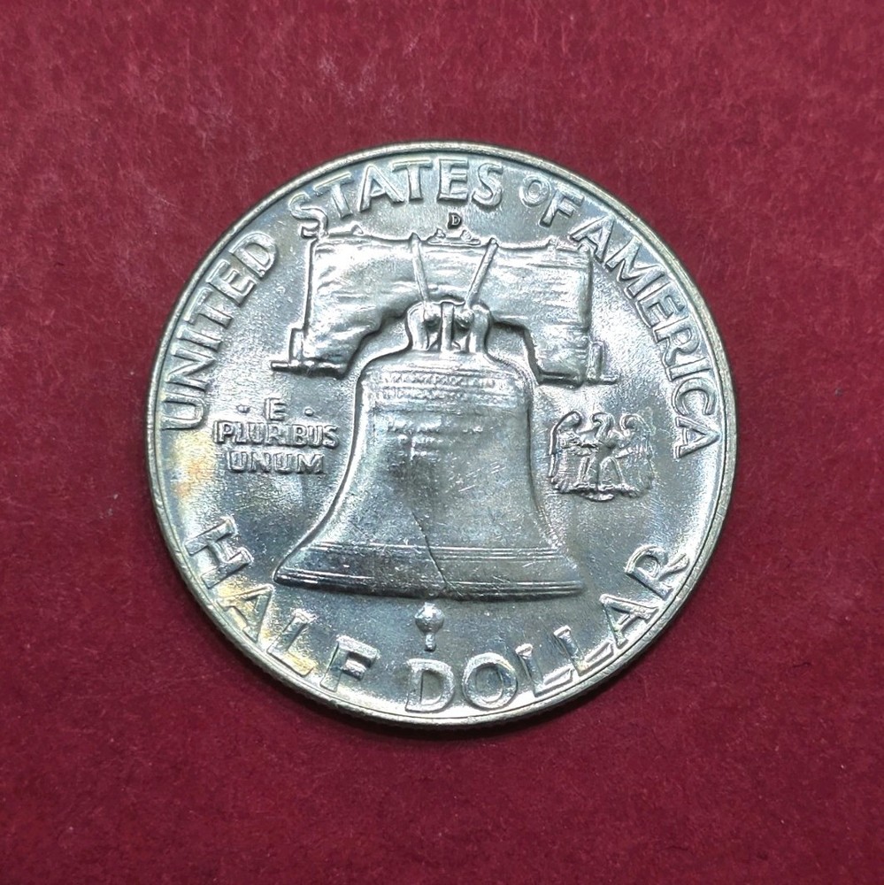 1954-D Franklin Half Dollar Nice Toning, MS Condition.