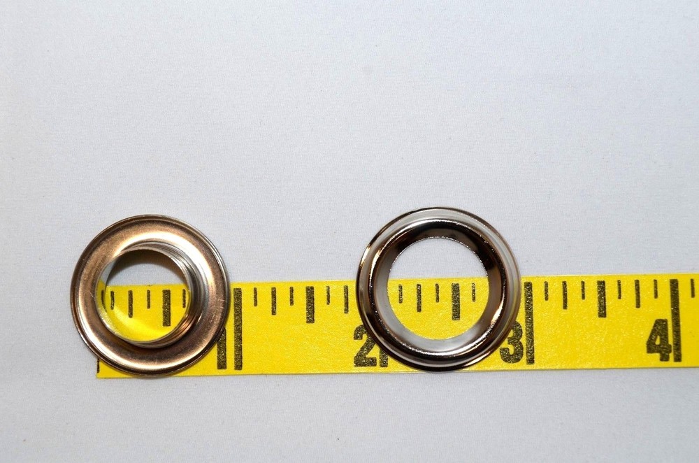 6 pcs Grommet Set, Nickel, Shiny Finish