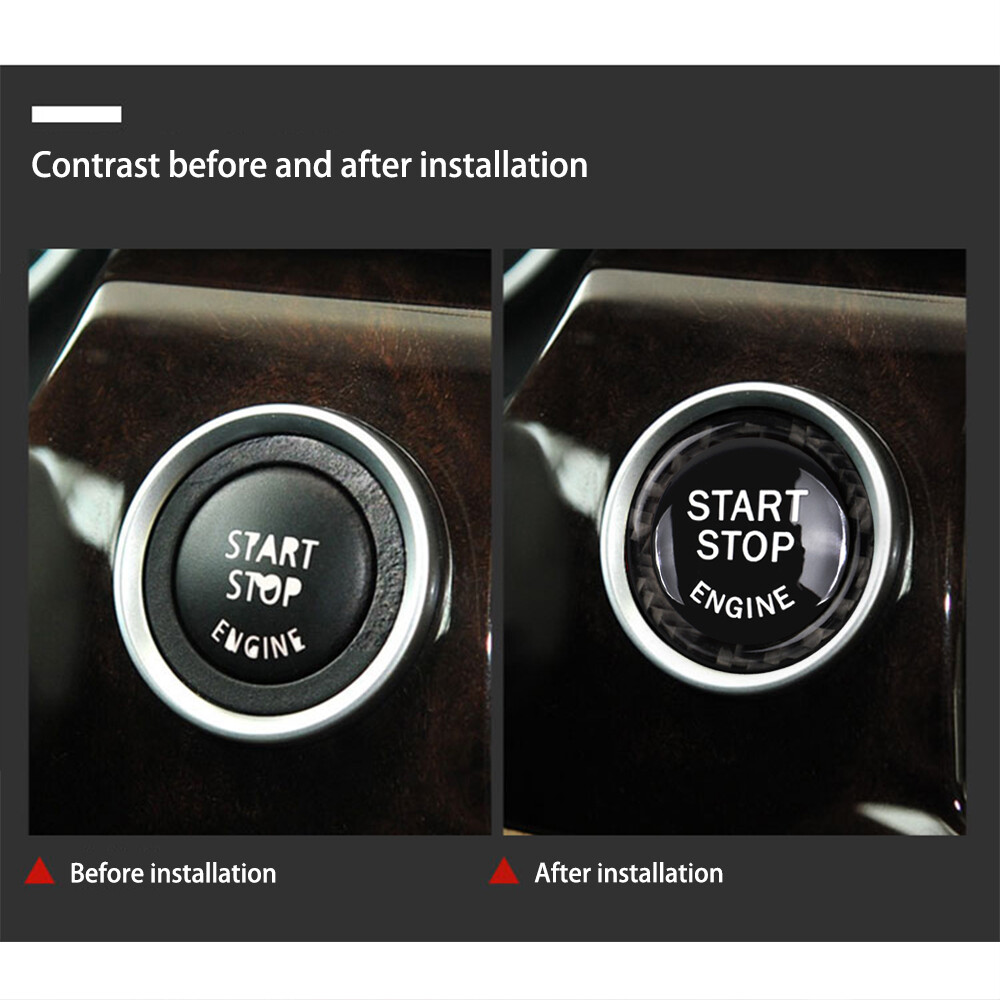 Engine Start Stop Button Replace Cover With Ring For BMW E90 E92 E93 2009-2012