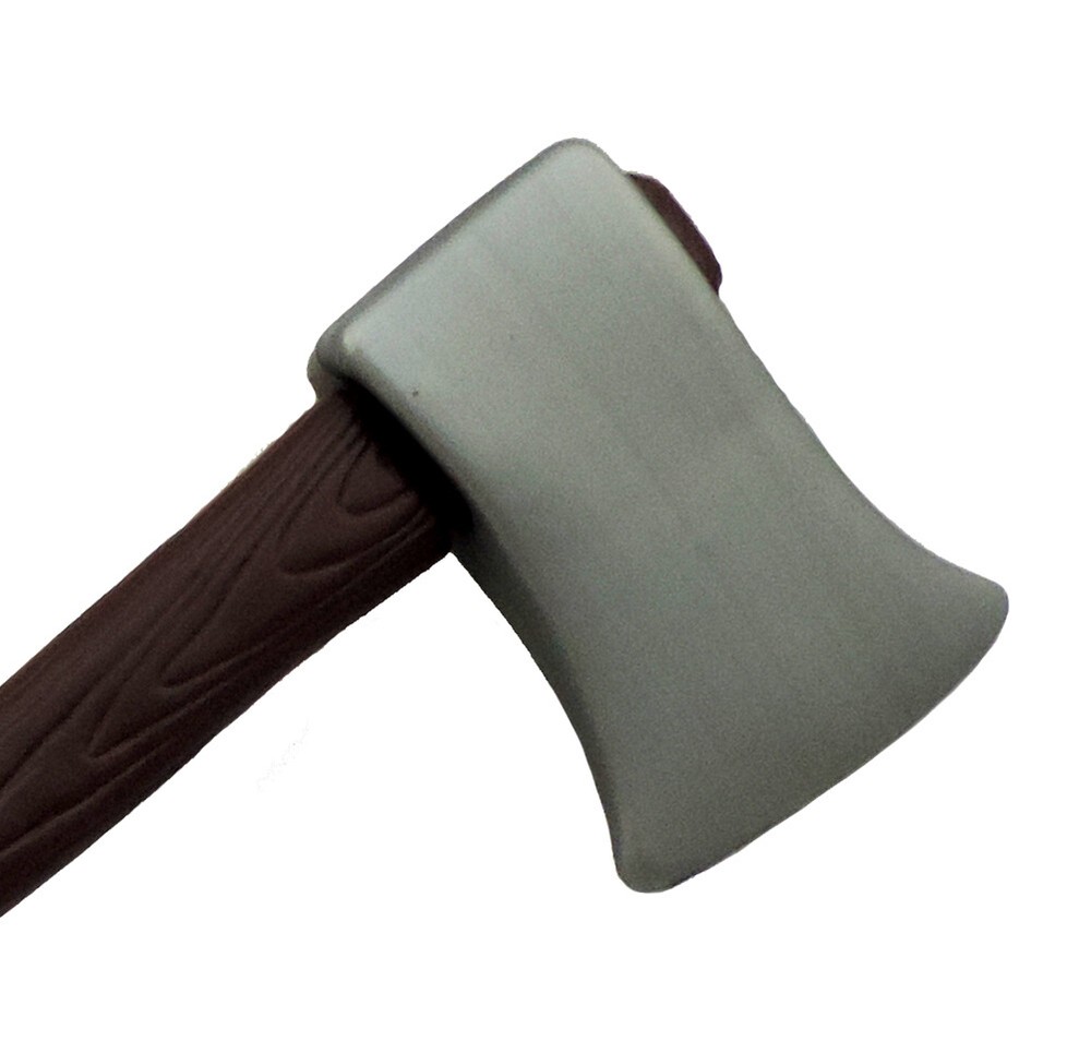 24" Plastic Lumberjack Axe & Brown Beard Costume Set