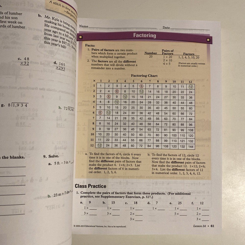 Abeka Arithmetic 5 - Fourth Edition Math Workbook. Cut Cover