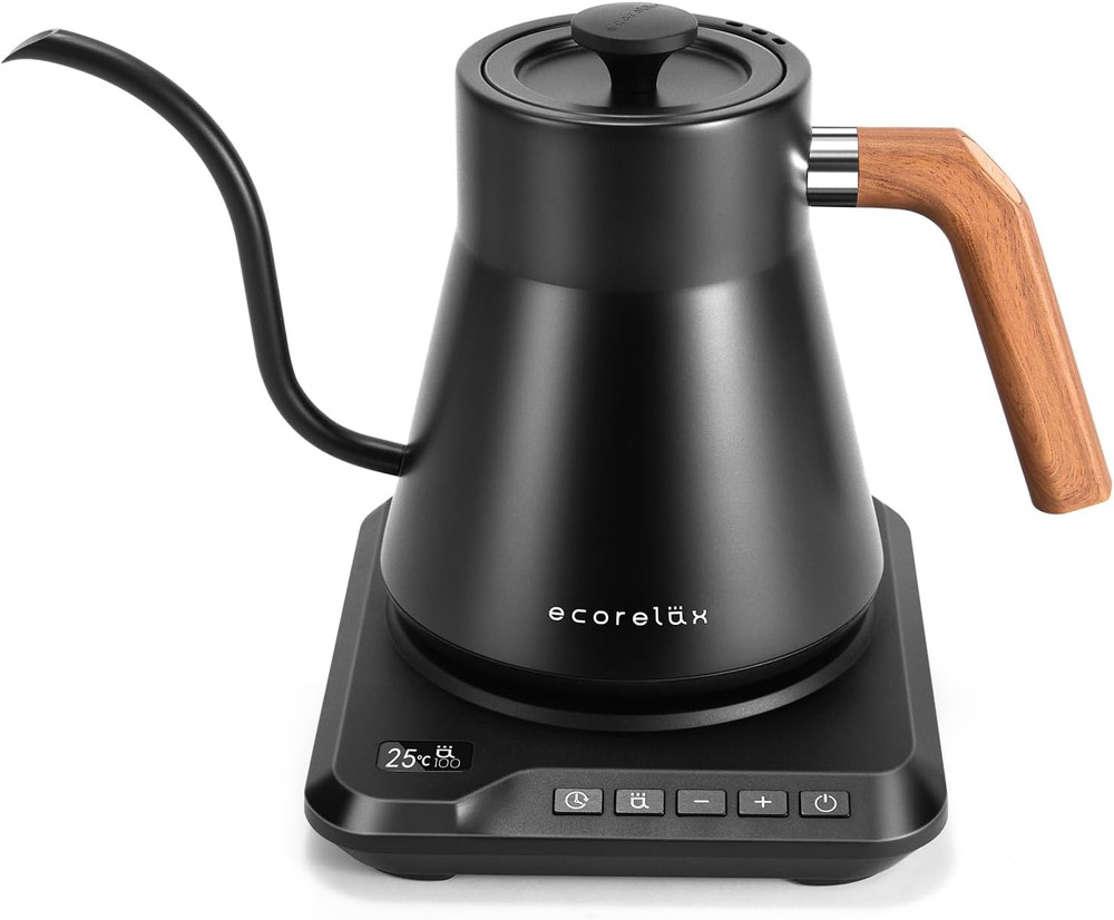 Gooseneck Electric Kettle, ±1℉ Temperature Control Pour over Kettle for Coffee,