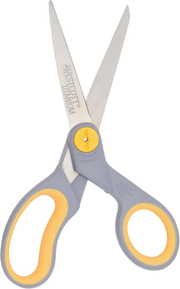 Durable 8-Inch Titanium Scissors - Ergonomic Design & Adjustable Glide Feature